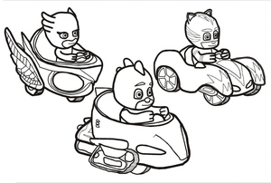 Free PJ Masks Printable Coloring Page