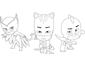 PJ Masks Number 13 Coloring Page