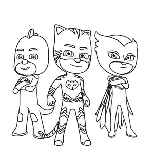 PJ Masks Two Coloring Page