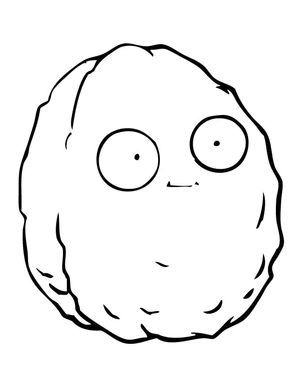 Giant Walnut from Plants vs Zombies Coloring Page