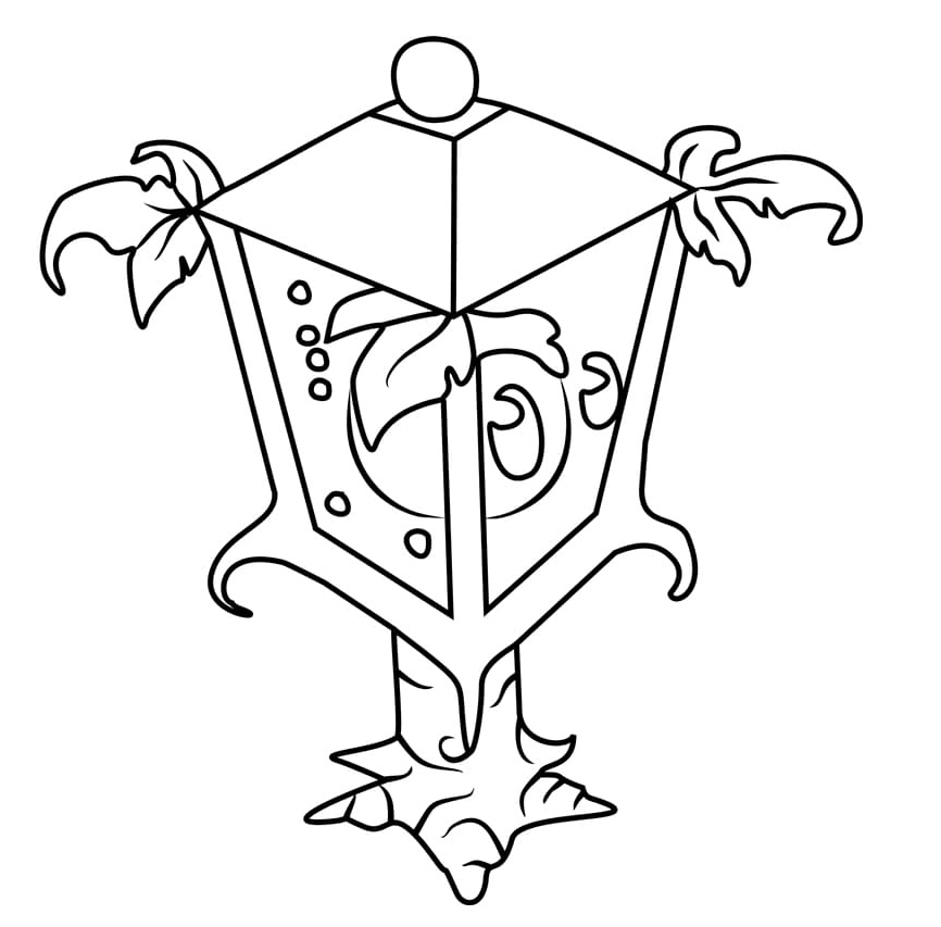 Plant vs Zombies Lantern Coloring Page