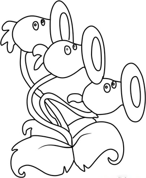 Threepeater from Plants vs Zombies