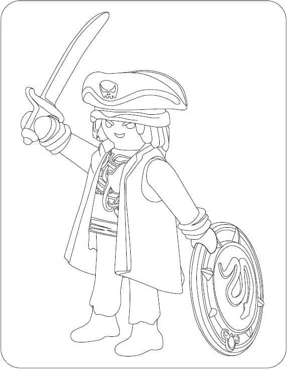 Pirate Playmobil Coloring Page