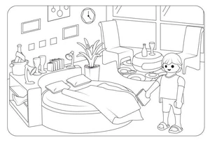 Playmobil House Coloring Page