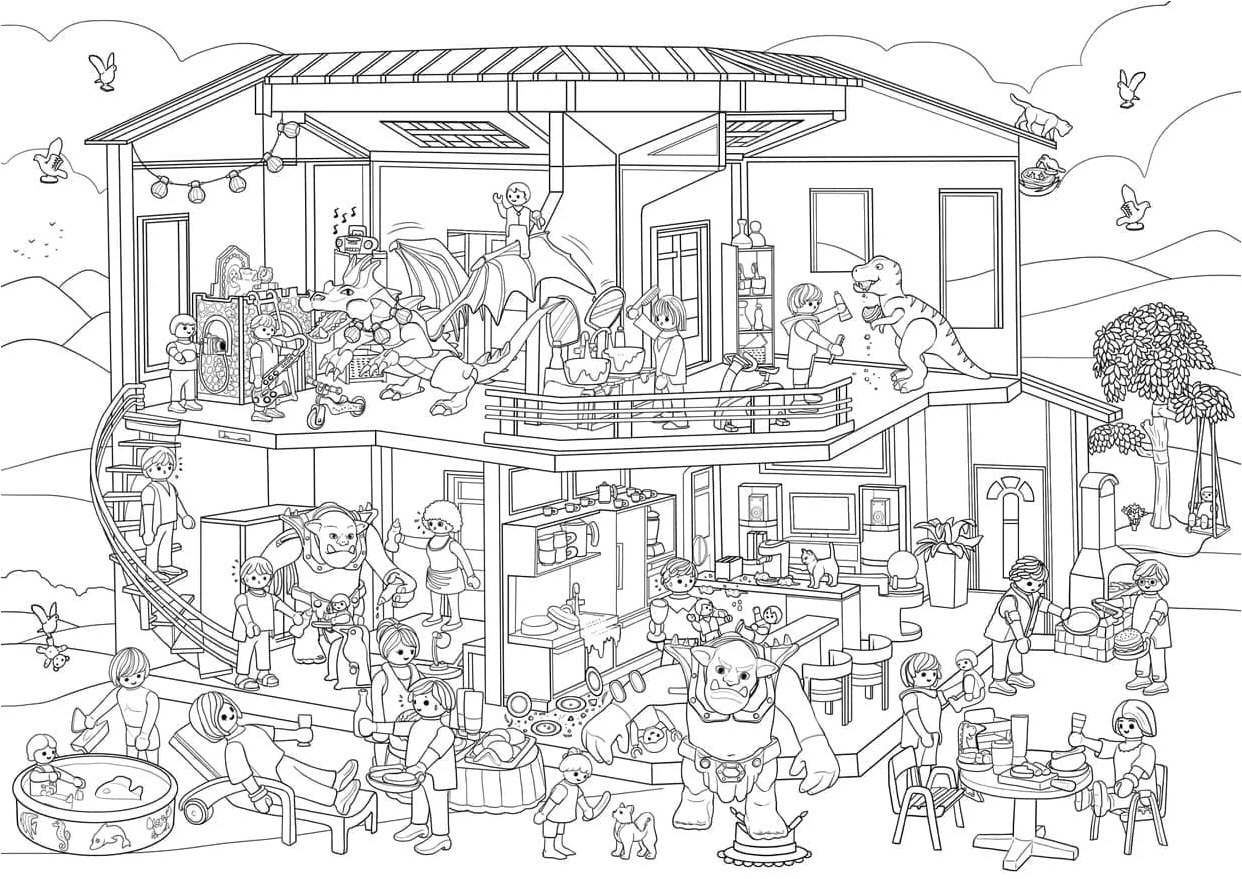 Playmobil Print Coloring Page