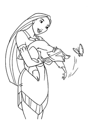 Pocahontas Coloring Page