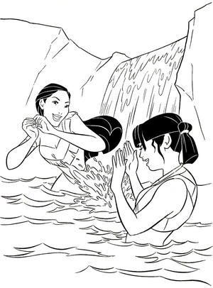 Pocahontas with Nakoma Coloring Page