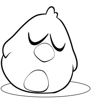 Bird Asleep in Pocoyo Coloring Page