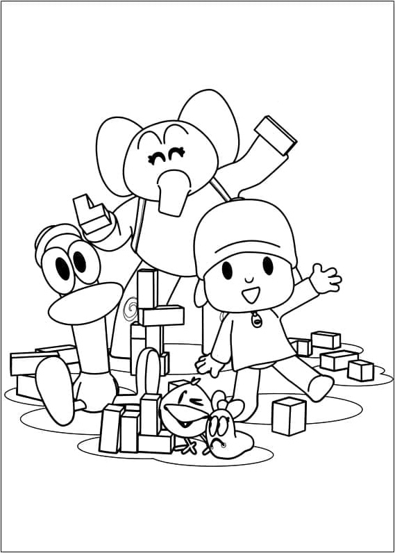 Pocoyo and Friends Coloring Page