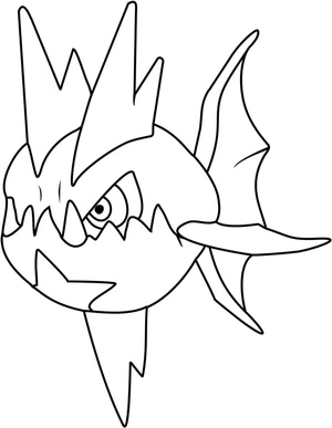 Carvanha Pokemon Coloring Page Coloring Page