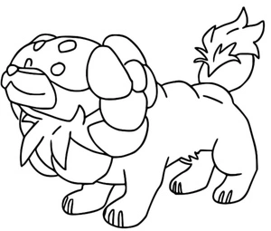 Dachsbun Pokémon Coloring Page