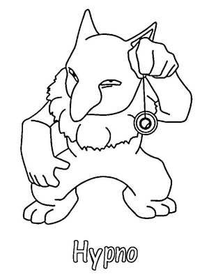 Hypno the Pokemon Coloring Page