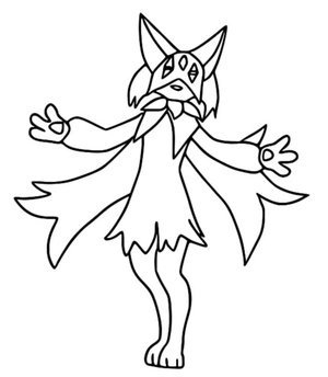 Masquerade Pokemon Coloring Page