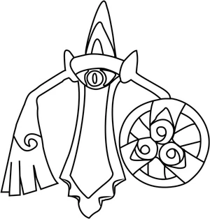 Pokemon Aegislash Coloring Page