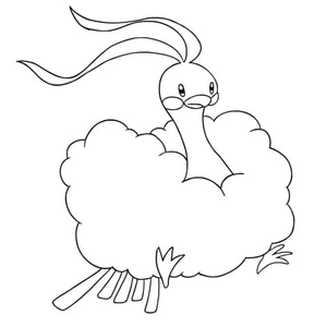 Pokemon Altaria Coloring Page