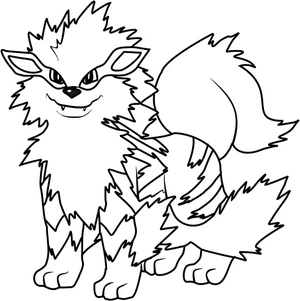 Pokemon Arcanine Coloring Page
