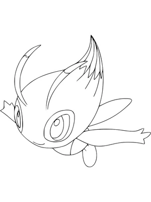 Pokemon - Celebi Coloring Page