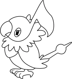 Pokemon Chatot Coloring Page