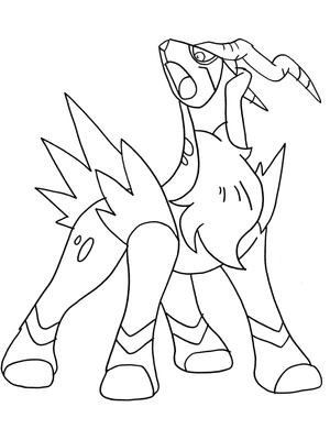 Pokemon Cobalion Coloring Page