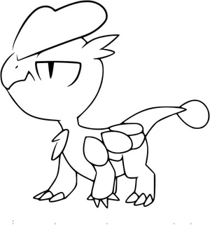 Pokemon coloring page: Jangmo-o Coloring Page