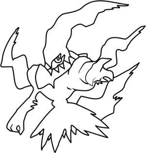 Pokemon Darkrai Coloring Page