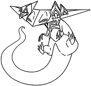 Pokemon Dragapult Coloring Page