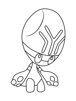 Pokemon Elgyem Coloring Page