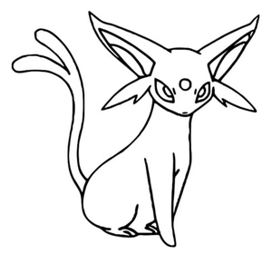 Pokemon Espeon Coloring Page