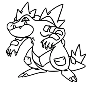 Pokemon Feraligatr Coloring Page