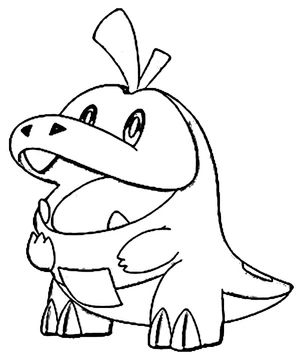 Pokemon Fuecoco Coloring Page