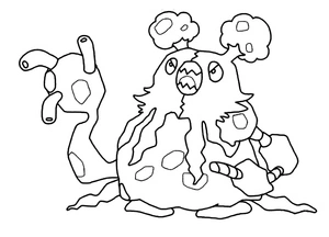 Pokemon Garbodor Coloring Page