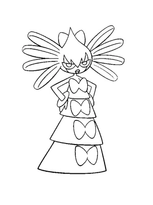 Pokemon Gothitelle Coloring Page