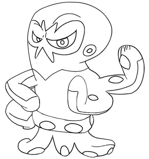 Pokemon Grapploct Coloring Page