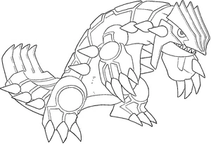 Pokemon Groudon Coloring Page