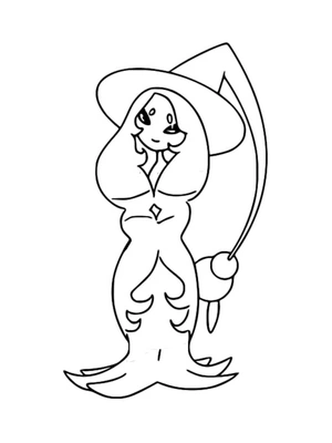 Pokemon Hatterene Coloring Page