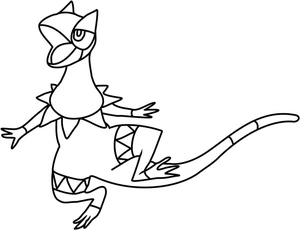Pokemon Heliolisk Coloring Page