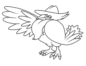 Pokemon Honchkrow Coloring Page