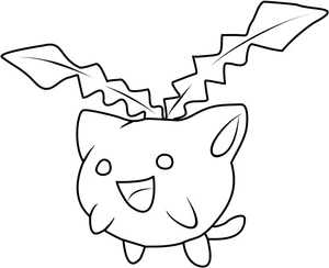Pokemon Hoppip Coloring Page
