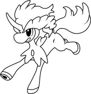 Pokemon Keldeo Coloring Page
