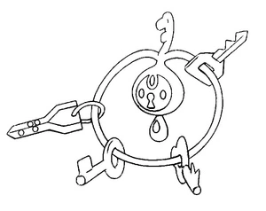 Pokemon Klefki Coloring Page