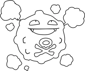 Pokemon Koffing Coloring Page