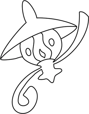 Pokemon Lampent Coloring Page