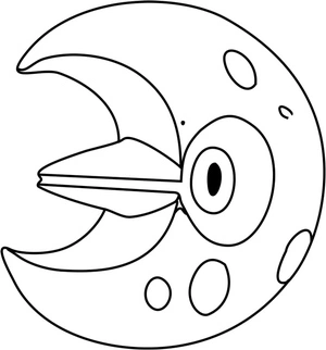 Pokemon Lunatone Coloring Page
