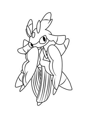 Pokemon Lurantis Coloring Page
