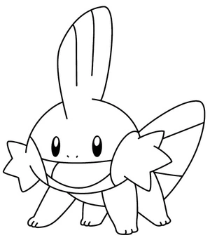 Pokemon Mudkip Coloring Page
