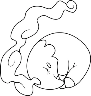 Pokemon Musharna Coloring Page