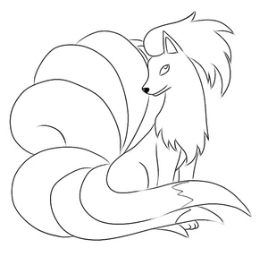 Pokemon Ninetales Coloring Page