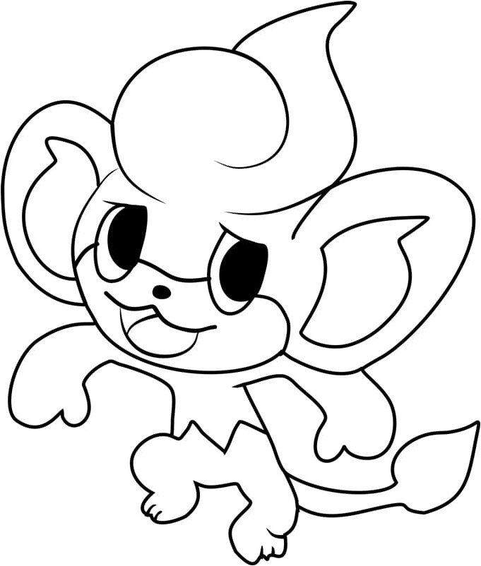 Pokemon Pansear Coloring Page