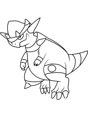 Pokemon Rampardos Coloring Page
