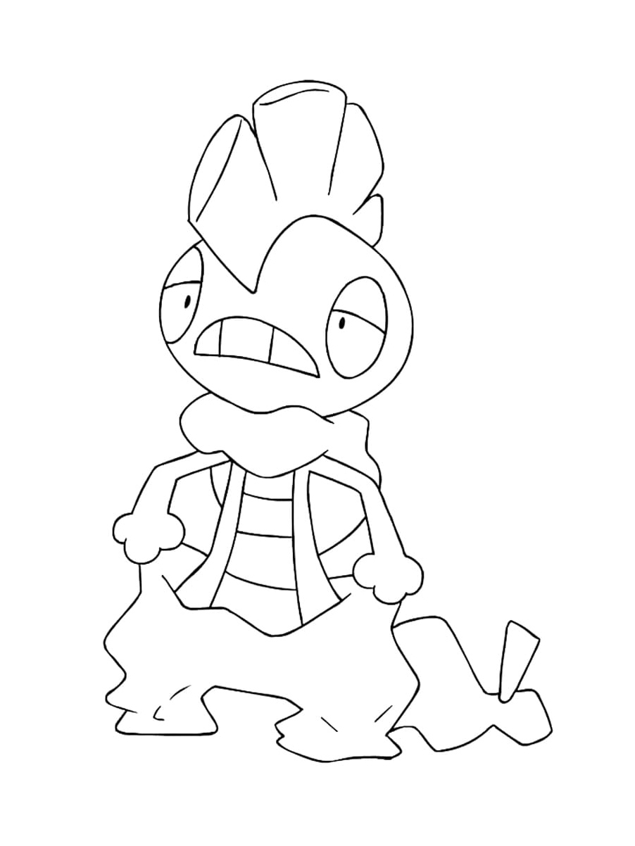 Pokemon Scrafty Coloring Page
